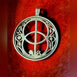 Circular Sterling Peace Pendant